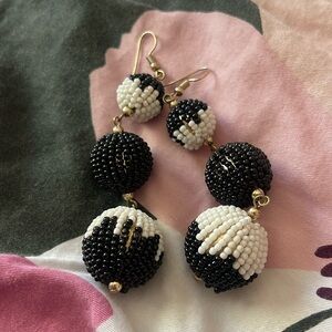 Black and white earrings